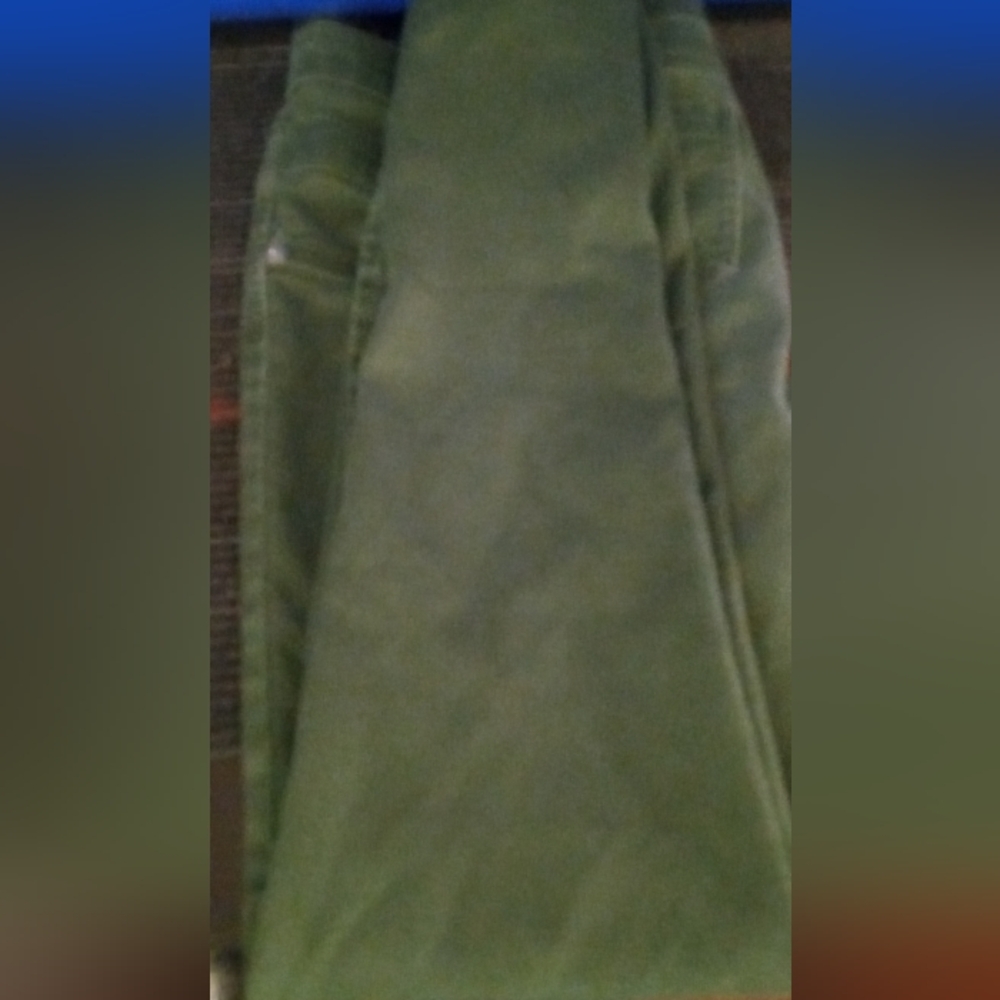 Stylish Green Button-Fly Pants - Picture 3 of 5